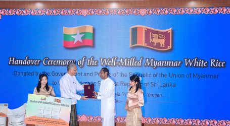 The Government of Myanmar donates 1000 metric tonnes of  Rice to Sri Lanka